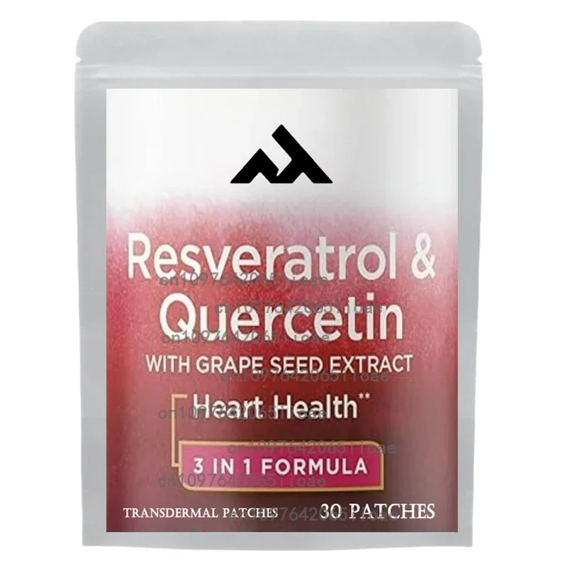 Premium Resveratrol Quercetin Green Tea Extract Transdermal Patch 5000mcg Maximum Strength Anti-Aging Antioxidant Skin Care