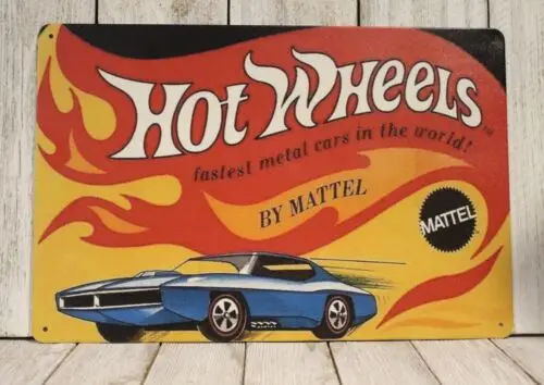 m1,Hot Wheels Tin Metal Sign Toy Cars Poster Garage Man Cave Authorized Dealer XZ-Aluminum