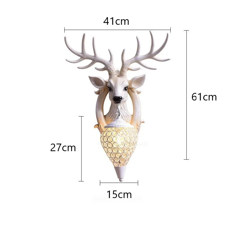 Modern Deer Head Wall Lamps for Living Room Bedroom Light LED Wall Sconce Lights Luxury Living Room Decoration Lighting Fixture