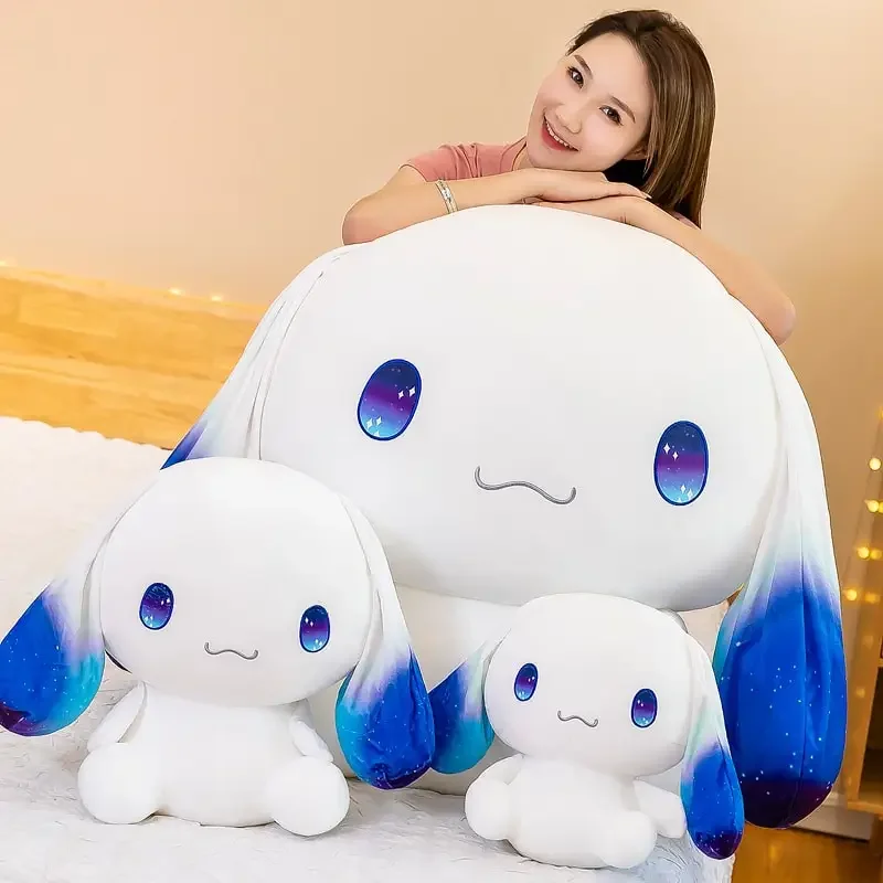 Sanrios Anime Starry Sky Cinnamoroll Plush Big-eared Dog Plush Toy Doll Girl Sleeping With Pillow Wedding Gift Kawaii Pillow Toy