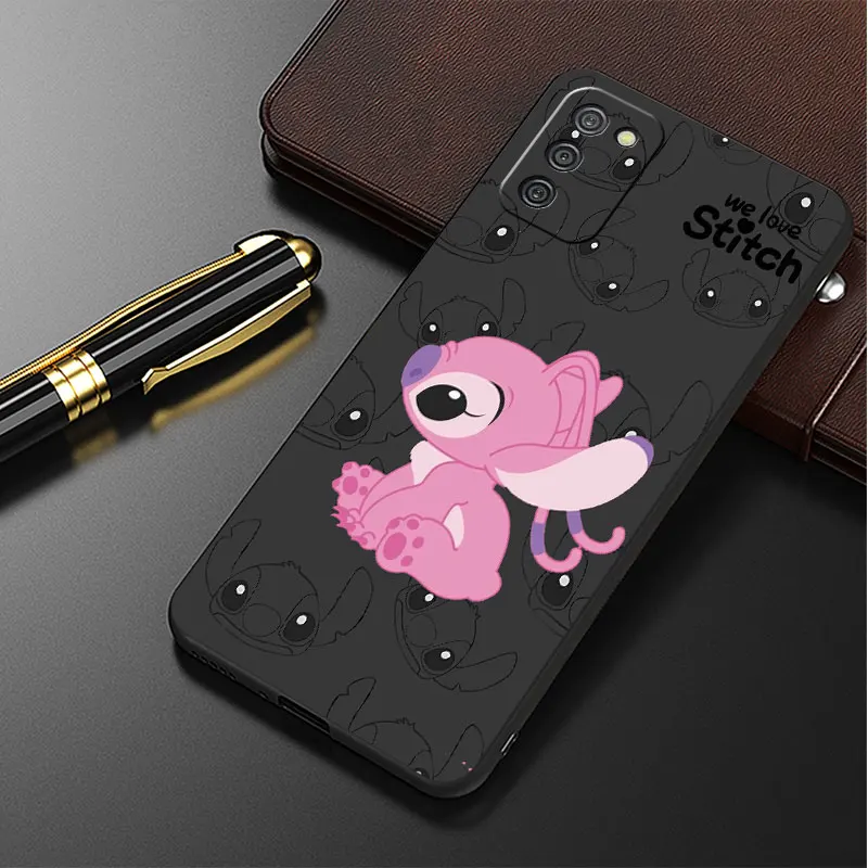 phone Cases for Samsung A55 A22 A14 5G case A12 A35 A54 A73 A70s A15 A24 4G funda Antiscratch cover D-Disney Stitch Cute Angels