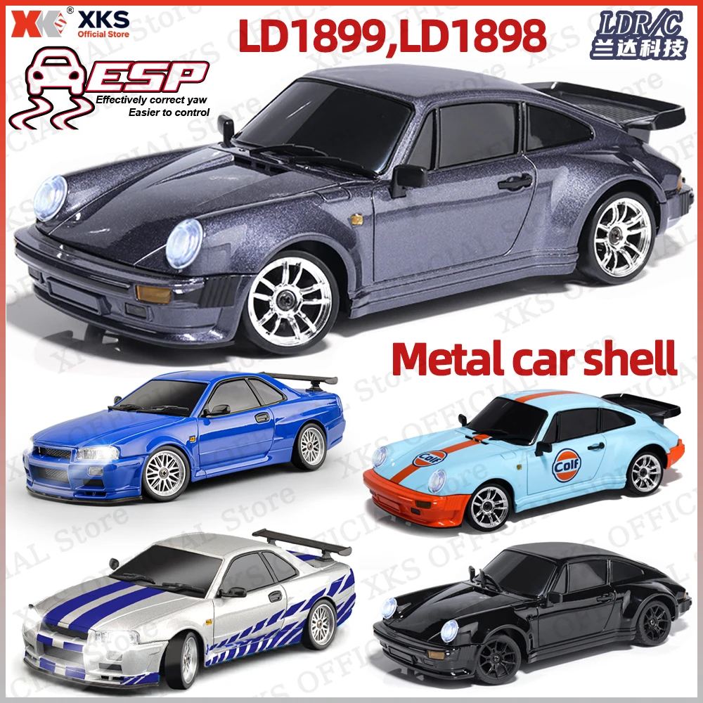

XKS LDRC LD1898 A98 911 LD1899 GTR 1/18 RWD RC Drift Car 2.4G ESP Gyroscope Alloy Body Remote Control Racing Toy Gift for Boys
