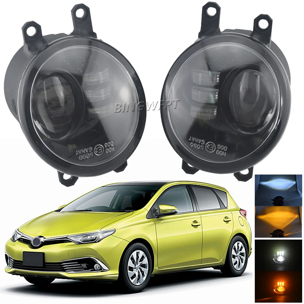 (Left+Right) 12V H11 Fog Lamp LED Fog Lights Daytime Running Lights For Toyota Auris (_E18_) 2012 2013 2014 2015 2016 2017 2018