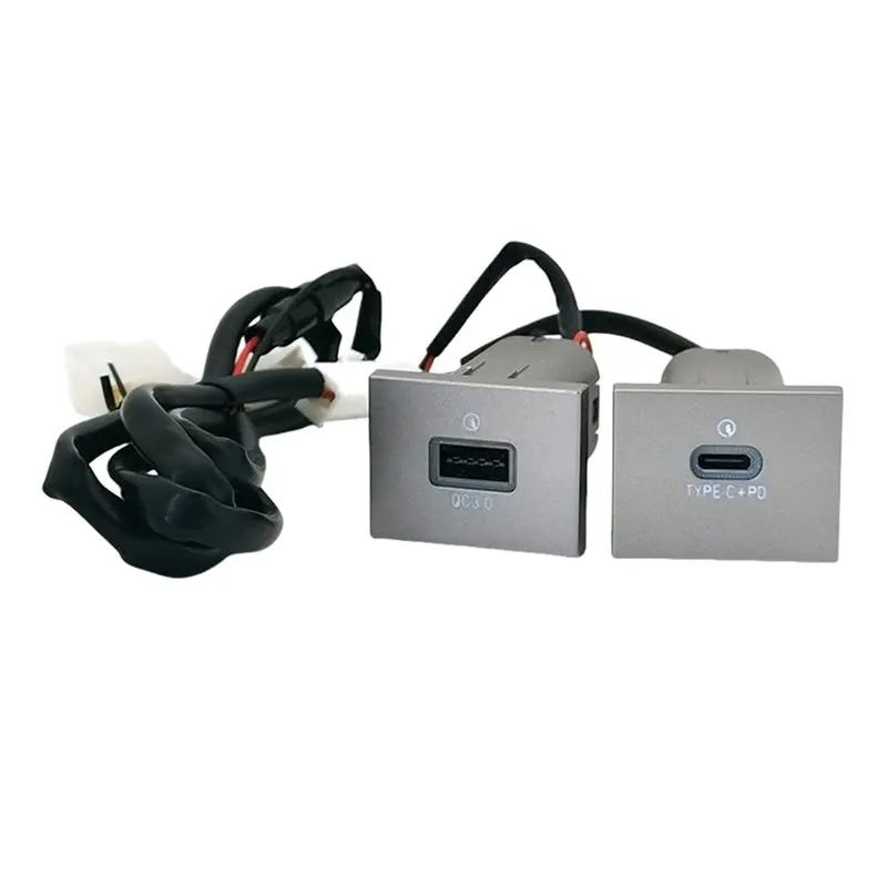 L10A For Ford Focus 2 2004-2011 Mk2 Car Socket QC3.0 USB PD Type C Fast Charging Power Adapter Outlet Accessories