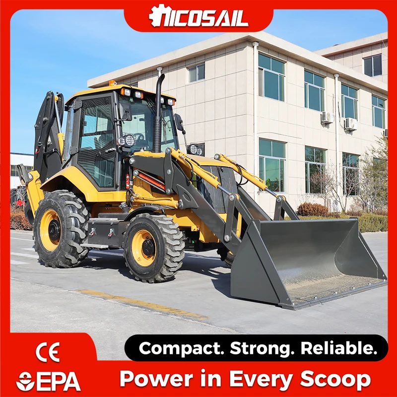Customized 3CX Backhoe Loader With Reserved Crusher Pipeline Active Hydraulic Lateral Movement Digger