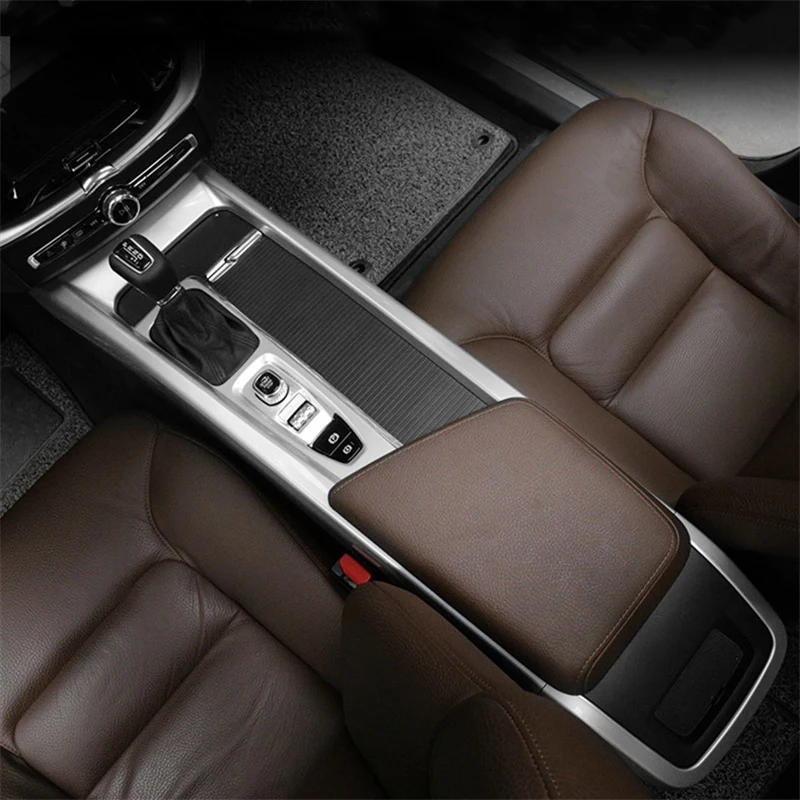 New-Center Control Gearshift Armrest Box Frame Cover Trim Car Styling Accessories For Volvo XC60 2018 2019