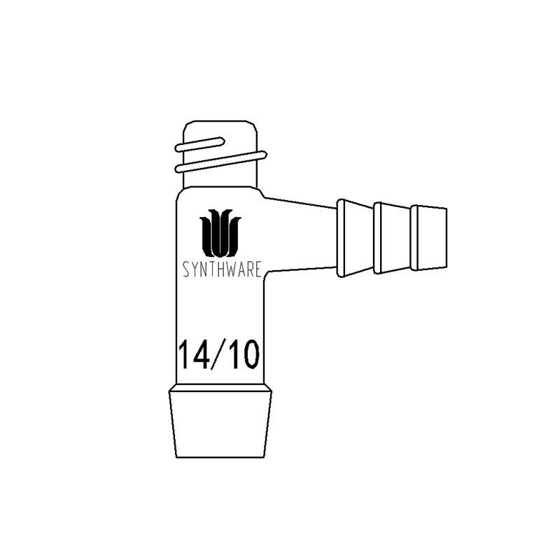 SYNTHWARE Micro adjustable thermometer connector, Small nozzle interface 14/10, ADAPTER, THERMOMETER, WITH HOSE CONNECTION, A78