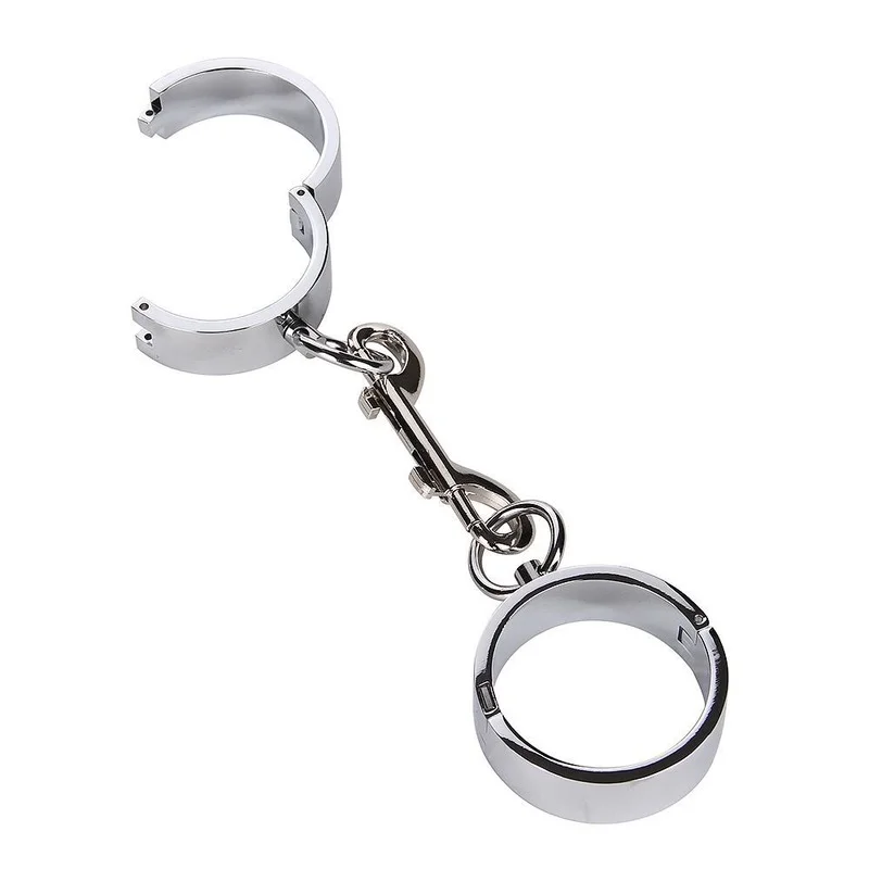 Metal Handcuffs Adjustable Bondage Handcuffs Ankle Cuffs Neck Collar for Bdsm Roleplay Shackles 18+ Restraint Adult Toy