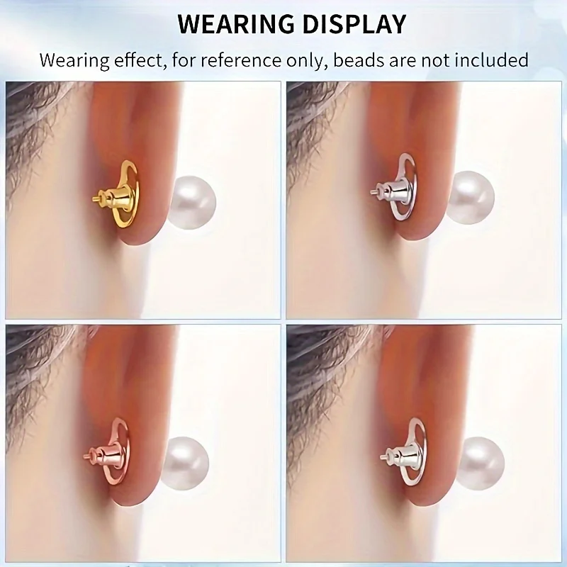 

4 шт./компл. опорные спинки для подъема сережек — регулируемые спинки сережек для обвисших ушей, безопасные тяжелые серьги, удобные