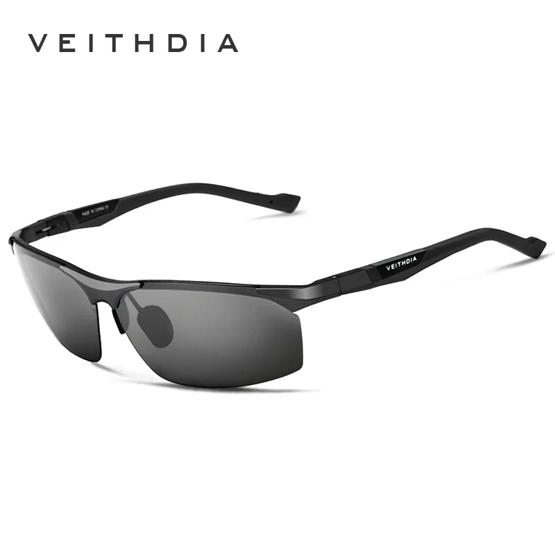 VEITHDIA Men\'s Sunglasses Aluminum Magnesium Polarized Blue Coating Mirror Sun Glasses Outdoor Male Eyewear Accessories 6589
