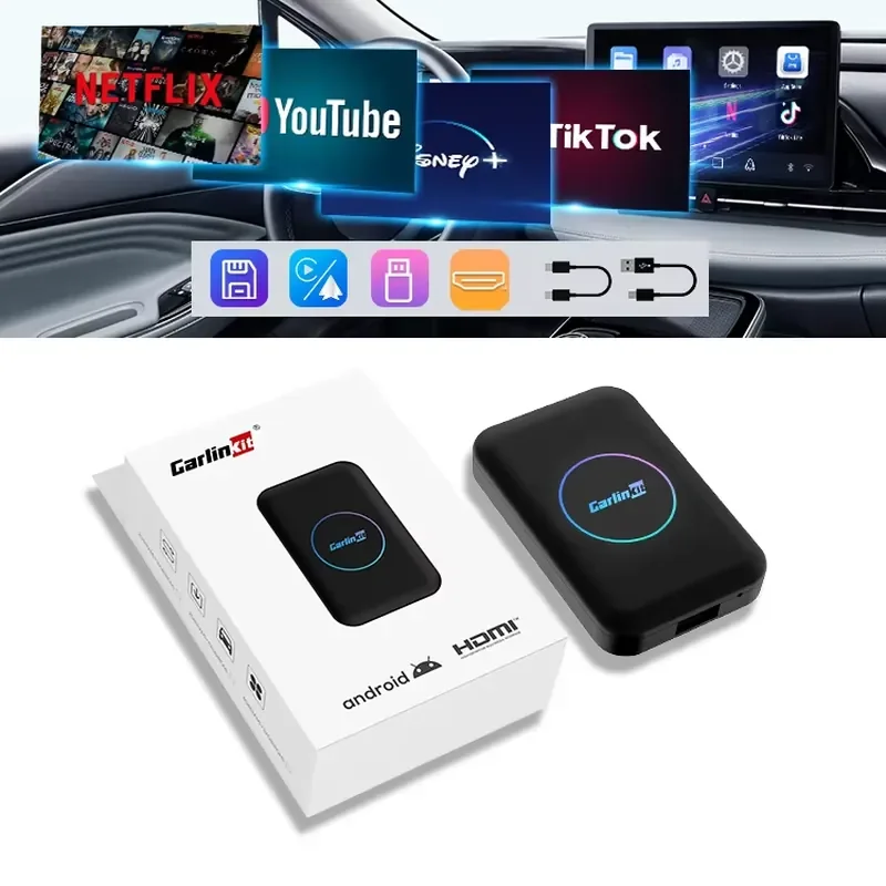 Newly Upgraded 1080P Video Output Tbox Lites Dual Wifi 3 System in 1 Wireless Carplay Android Auto Appl Carlinkit Device