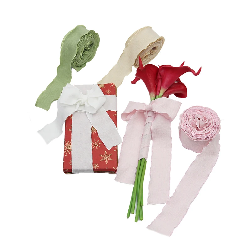 9 meters/roll 40mm wide lace lotus leaf pleated ribbon wavy edge fishtail yarn ribbon flower cake decoration festival party gift