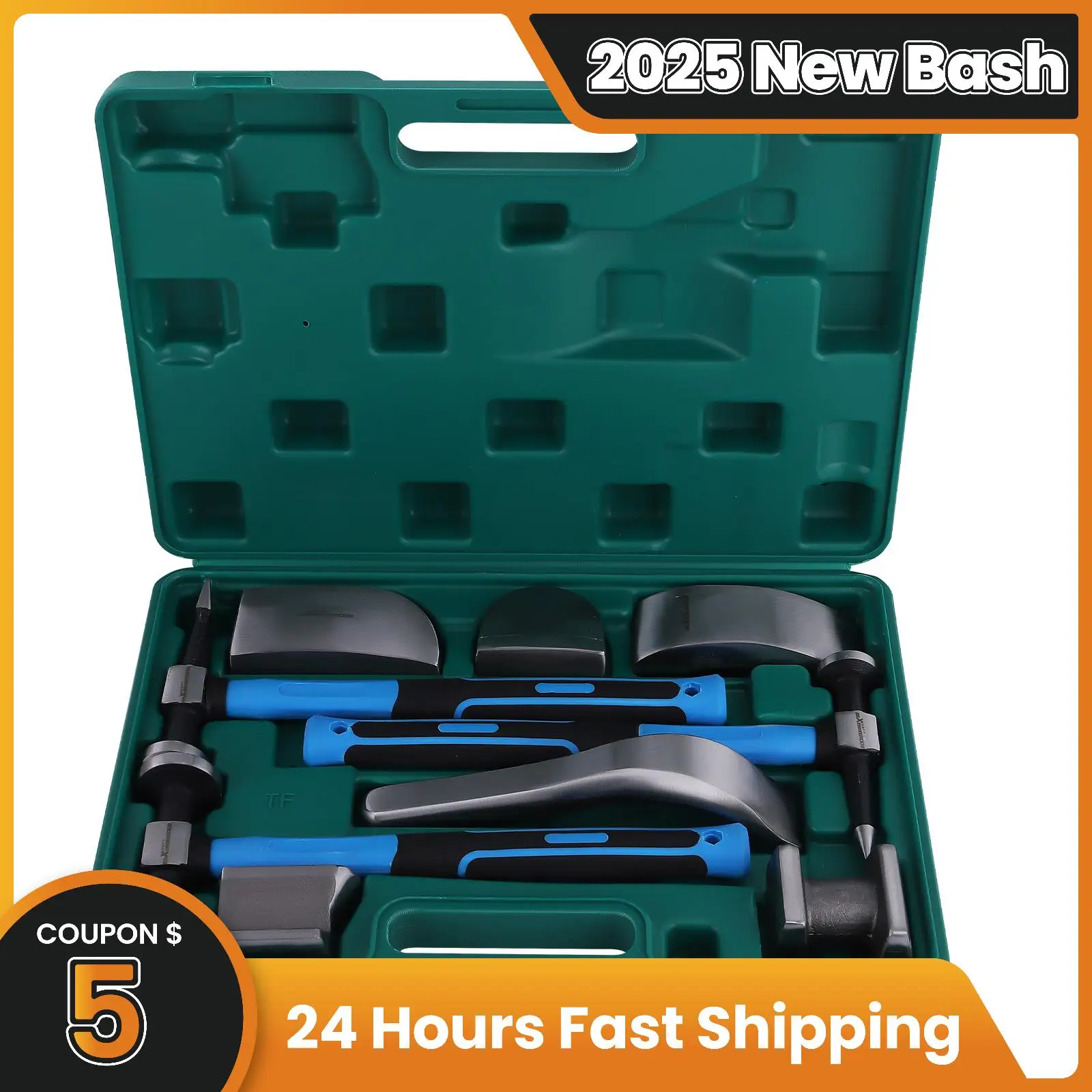 

9 Pcs Auto Body Panel Fender Hammer Dolly Set Sheet Metal Repair Tool Kit