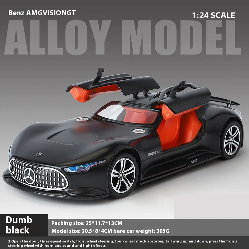 Voiture Mercedes Benz AMG GT 1/32 – Portes/capot/coffre Ouvrants, LED, Musique – Jouet Extensible Pour Enfant