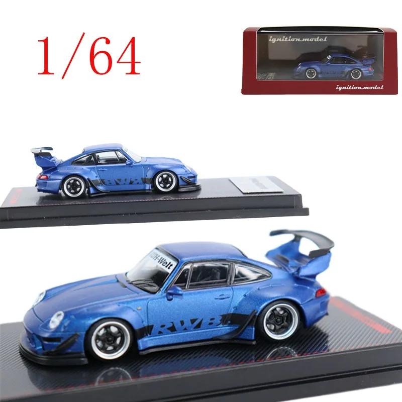 

IG Diecast 1/64 Scale RWB Porsche 993 in Matte Metallic Blue (Paint Code IG2150) Alloy Car Model Toys for Boys Gift