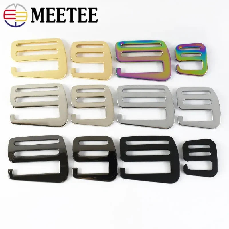 3/5Pcs 19/25/32/38mm Metal Tri-Glide Slider G Hook Buckles for Bag Backpack Straps Belt Adjuster Clasp DIY Hardware Sewing Parts