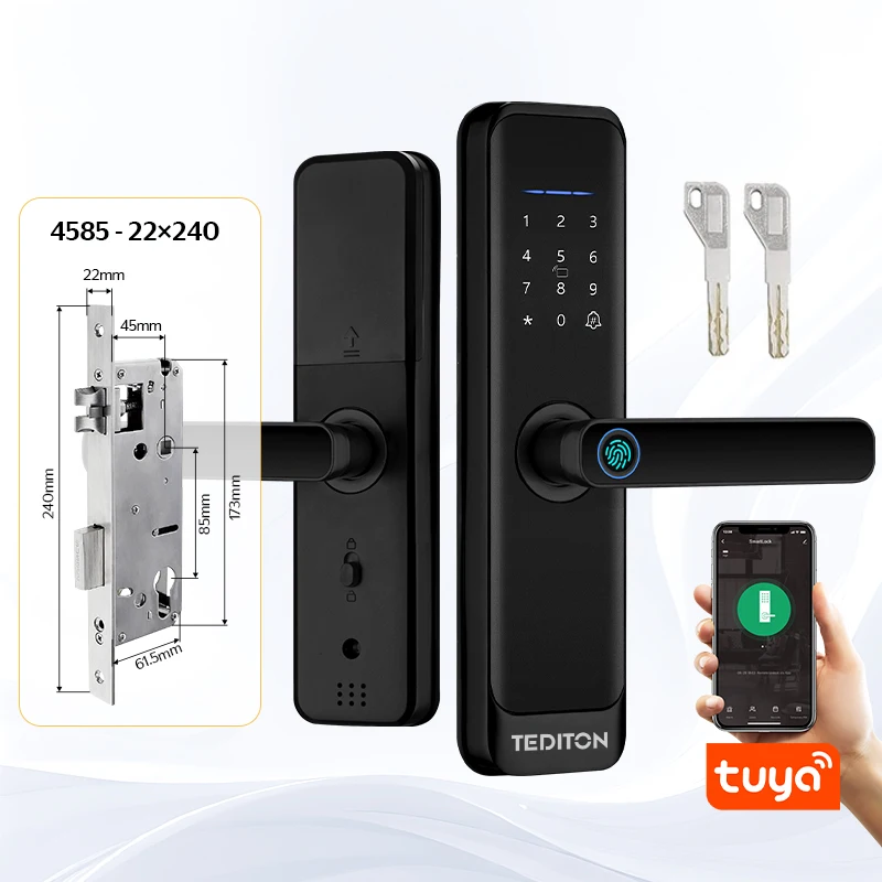 

003 Cerradura Inteligente Security Electronic Digital Gate Fingerprint House Smart Lock Door Tuya Smart Lock With Wifi