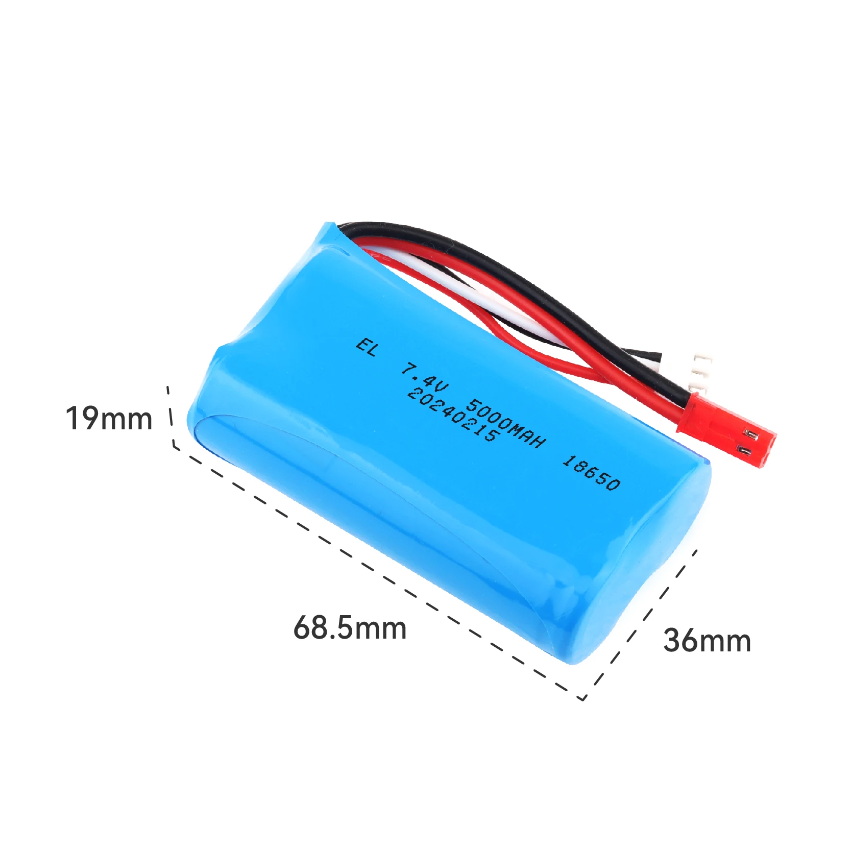 7.4v 5000mAh Li-ion battery JST plug for SG1605 SG1606 SG1603 SG1604 Pro UDIRC UD 1603 1608 Pro RC Car 1/16 spare parts 18650