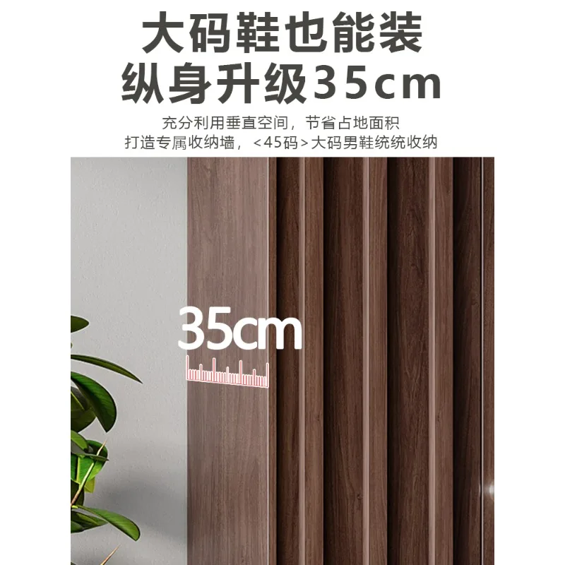 Solid wood shoe cabinet integrated locker against the wall with password lock Chinese-style household door large-capacity