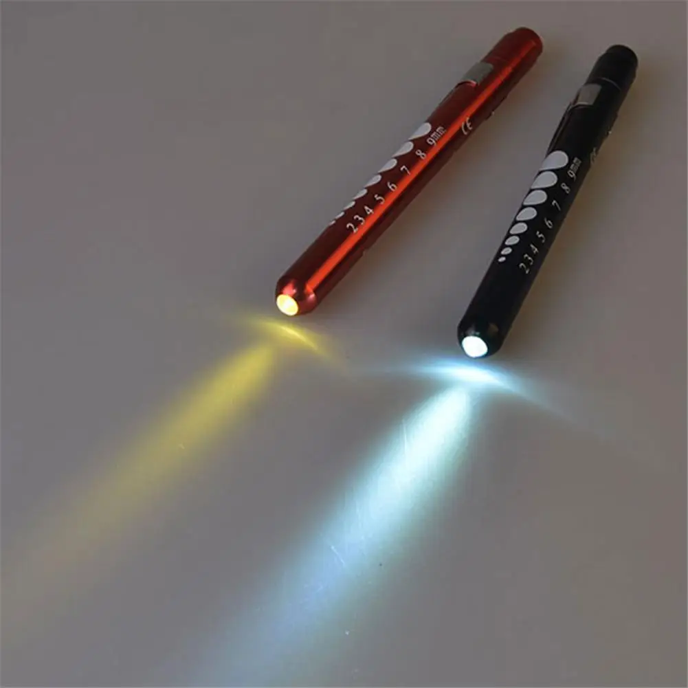 Flashlight Aluminum Alloy Scale Pen Light Pupil Oral Examination Pen Light Nurse Lamp