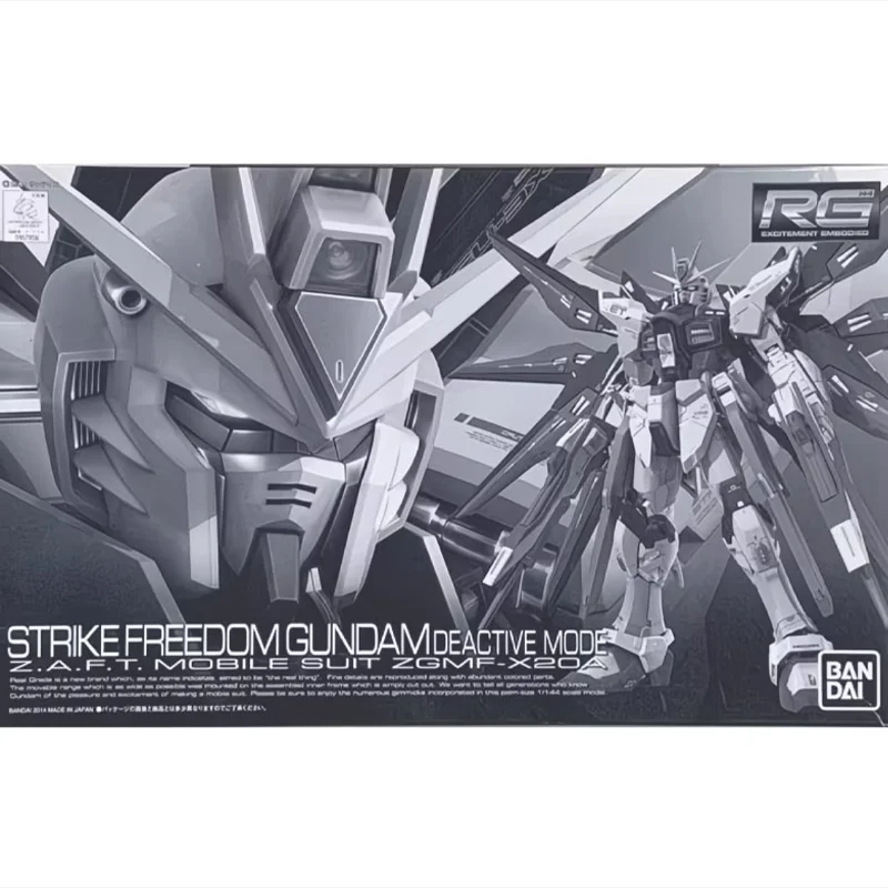 Bandai Original RG 1/144 Strike Freedom Gundam Deactive Mode Z A F T MOBILE SUIT ZGMF-X20A Assembly Model Kit Anime Figure