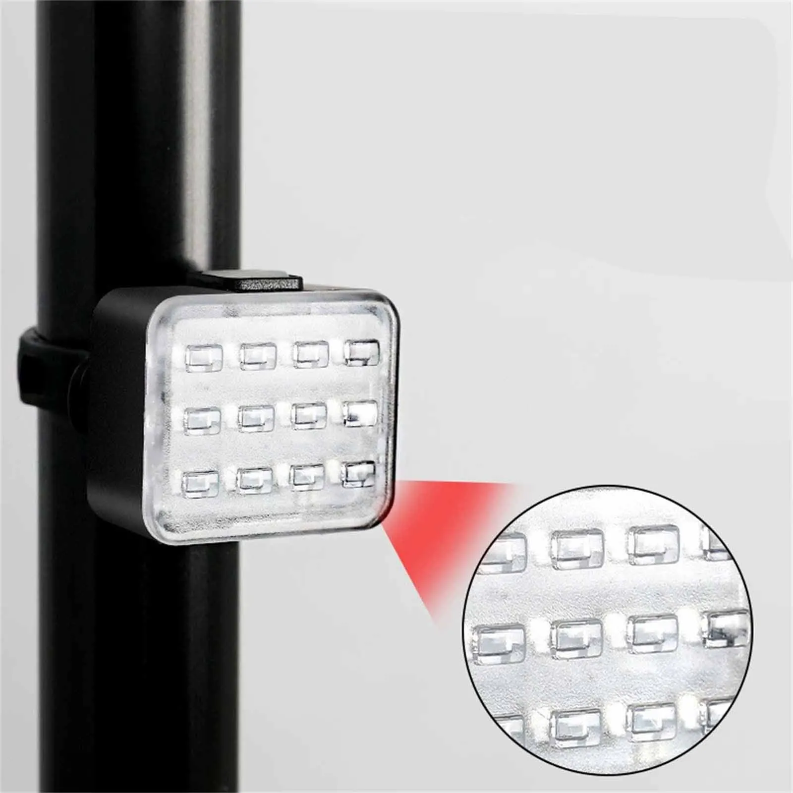 Feu arrière de vélo pratique, Rechargeable, sécurité, brillant, veilleuse légère, colorée, utile, équipement lumineux