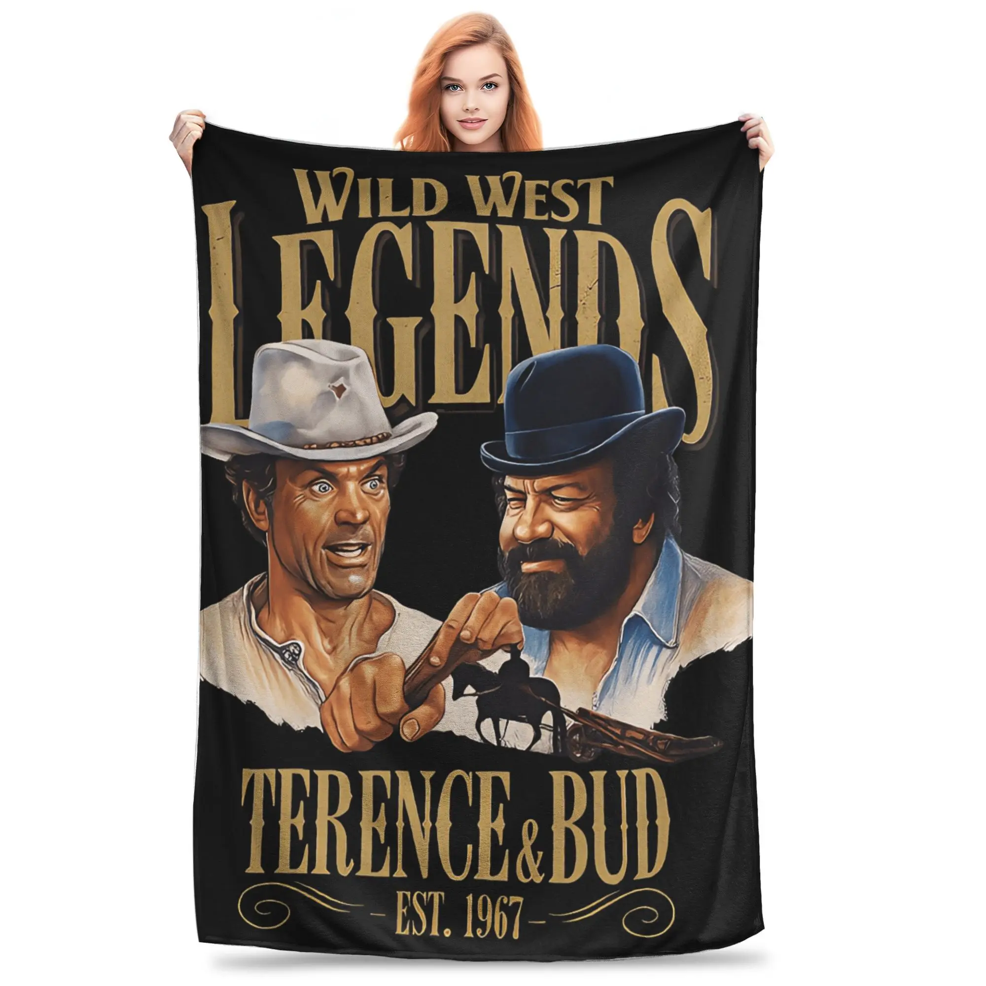 

Terence Hill Bud Spencer Blankets Warm Funny Plush Throw Blanket For Kids Living Room Flannel Bedspread Bed Cover