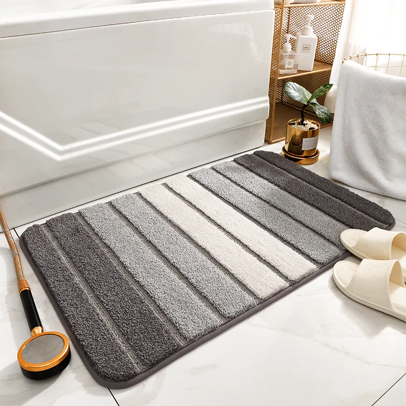 Bathroom Anti-skid Mat, Quick Water Absorption, Dry Machine Washing, Memory Cotton, Toilet Mat, Soft, 40x60cm, 50x80cm, 1Pc