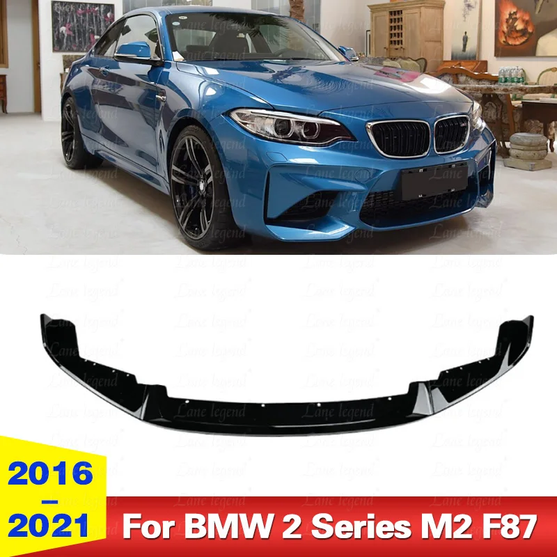 For BMW F87 M2 2016-2021 Car Front Bumper Spoiler Lip Splitter Trim Exterior Accessores Tools CS Style Car Auto Parts