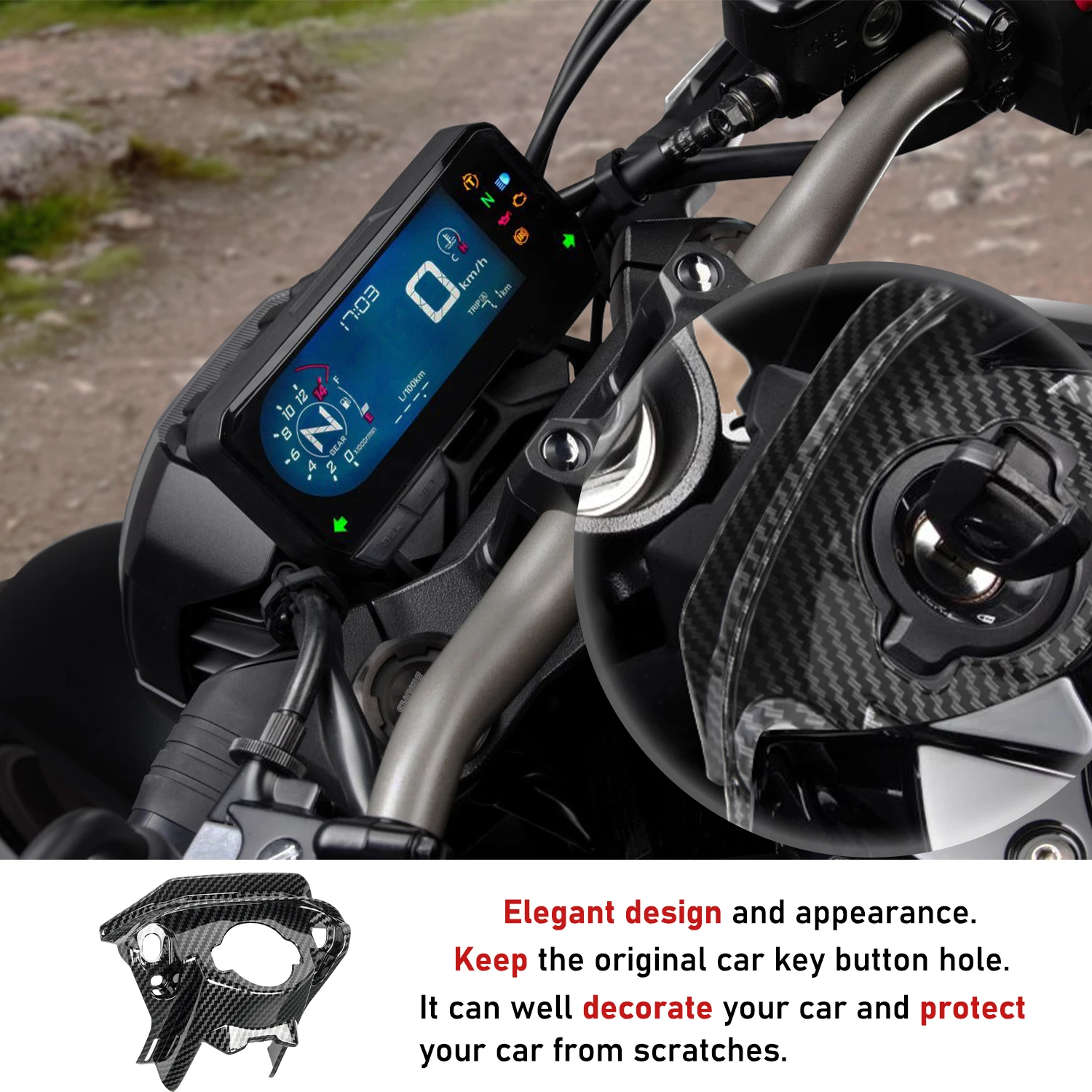 دراجة نارية غطاء خزان الوقود مفتاح إشعال حلقة الحرس حماية غير مصبوغ اكسسوارات لهوندا CB650R CBR650R 2019-2025 2024 2023