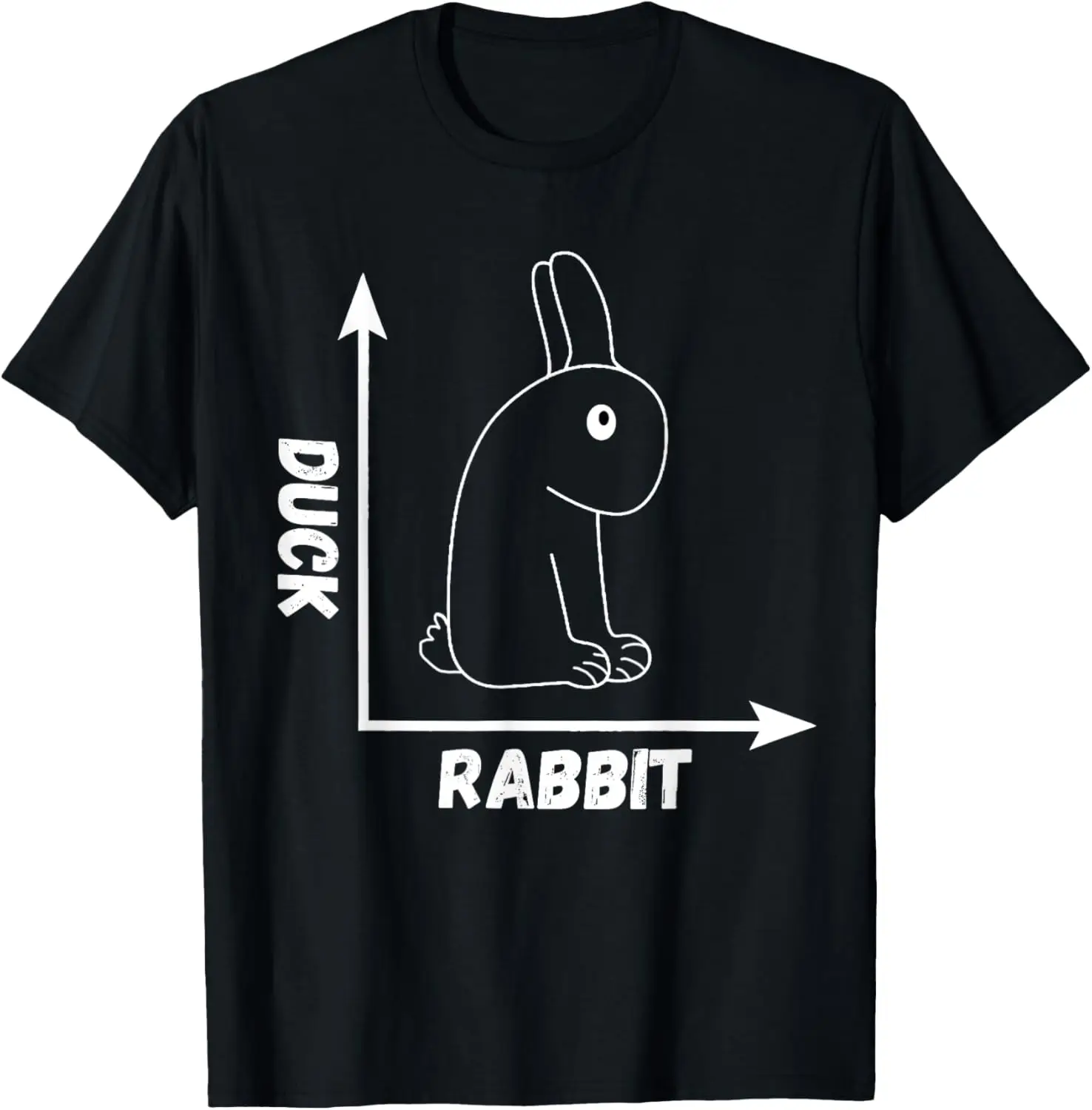 Сумасшедшая оптическая иллюзия Rabbit Duck Perspective Wittgenstein Футболка