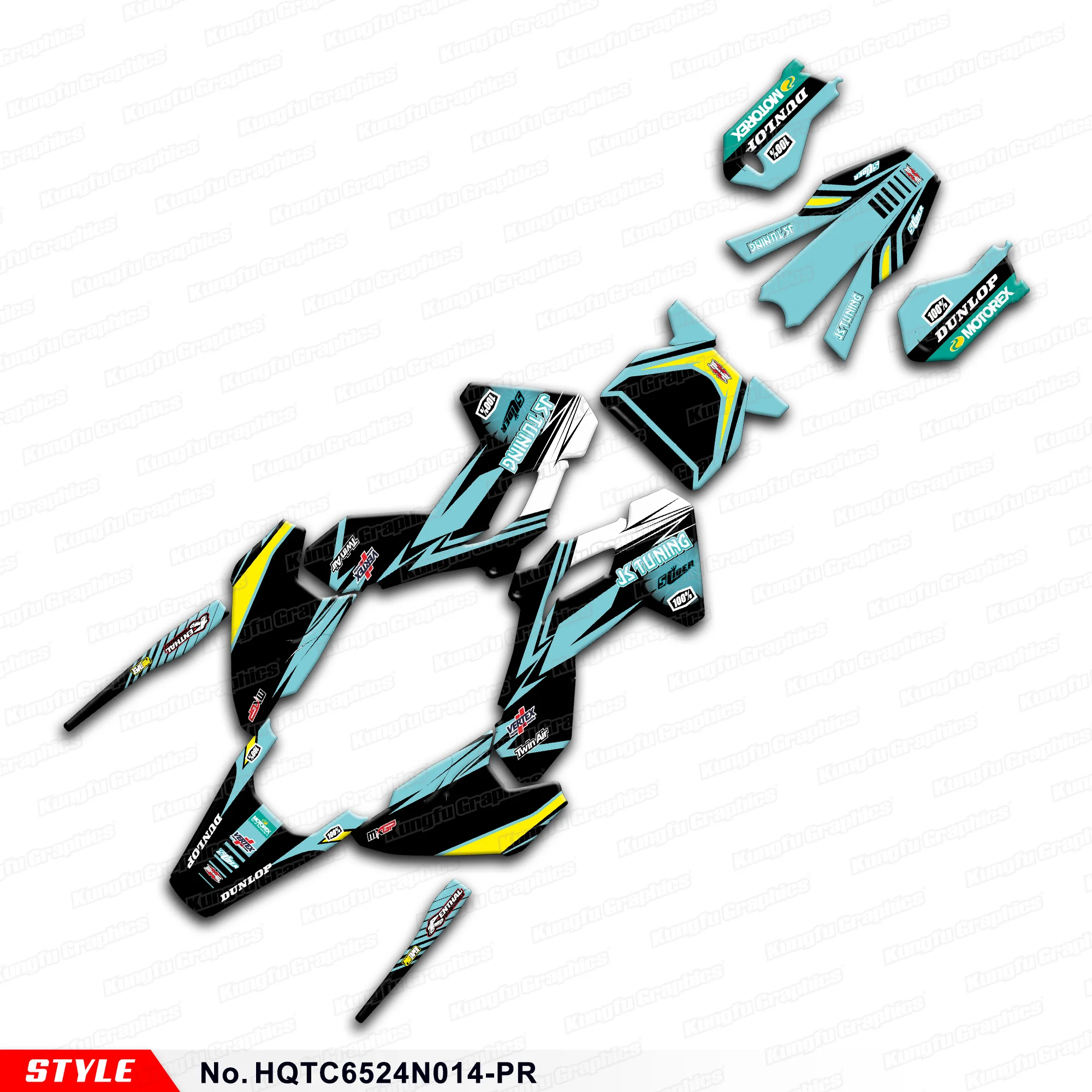 

Motorcycle Graphics Wrap Design for Husqvarna TC65 2024, HQTC6524N014-PR