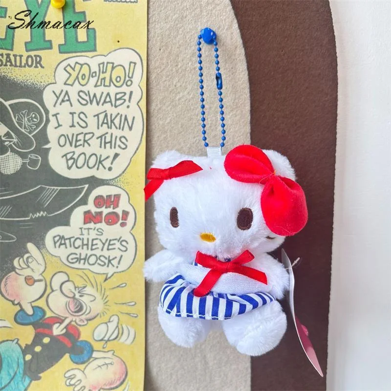 

Adorable Hello Kitty Plush Doll Keychain by Sanrio; KT Cat Pendant Ideal for Girly Backpacks or Bags.