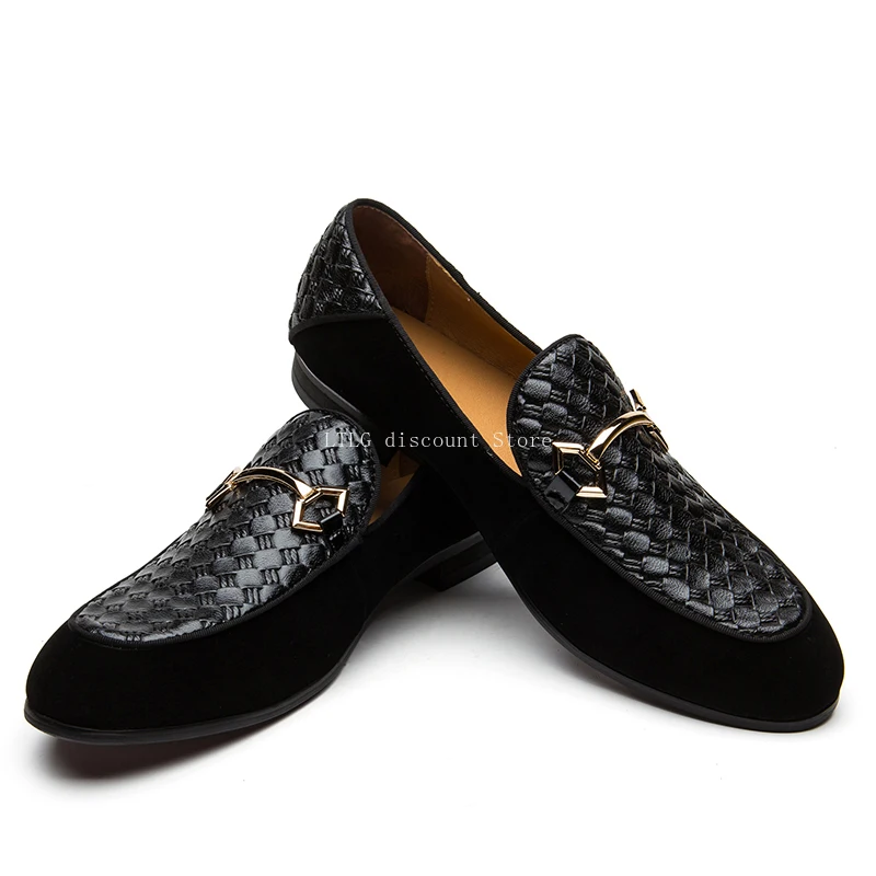 

Casual Men Shoes Genuine Leather Black Slip-on Men Loafers Dress Flats Driving Loafers Wedding dress black shoes loafers