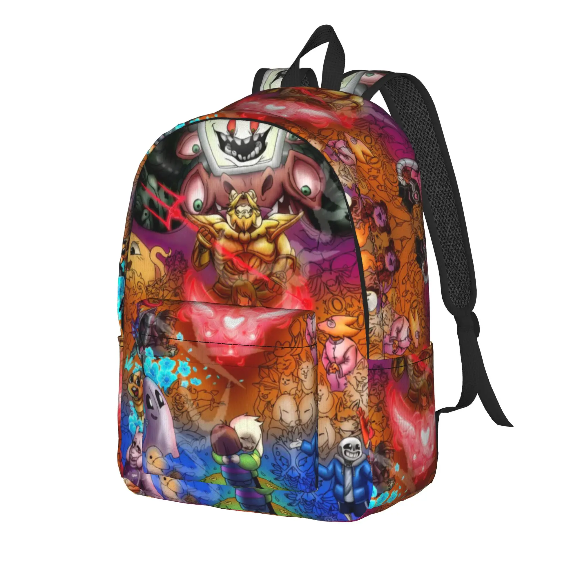 Trendy Popular Undertale Backpack  Women Polyester Trekking Backpacks Big Modern High School Bags Rucksack