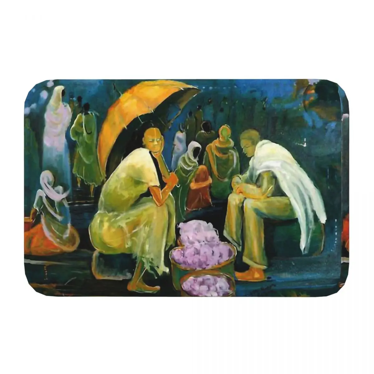 Ethiopian Cross Art Bedroom Mat Ethiopia Painting Doormat Living Room Carpet Entrance Door Rug Home Decoration