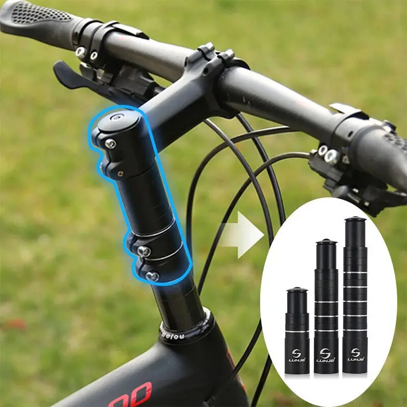 115/150/180/210mm Bicycle Fork Stem Height Extender Handlebar Rise Up Adapter Aluminum Alloy Height Spacer Cycle Accessories