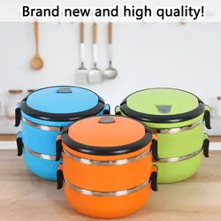 Stainless Steel Lunch Box Portable Warmer Food Container Leakproof Hot Food Flask Kitchen Storage Kitchen Dining Bar Supplies