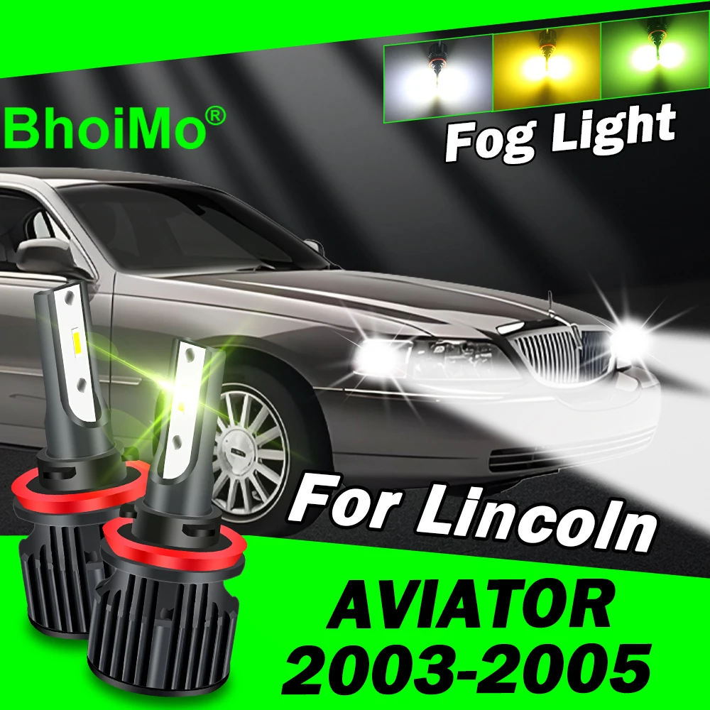 

BhoiMo For Lincoln Aviator 2003 2004 2005 Front Fog Light Lamp Led Bulb
