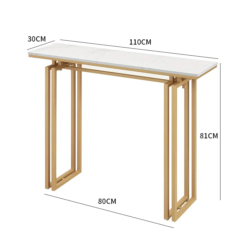 

Nordic marble style entrance cabinet light luxury style living room strip table against the wall rectangular strip