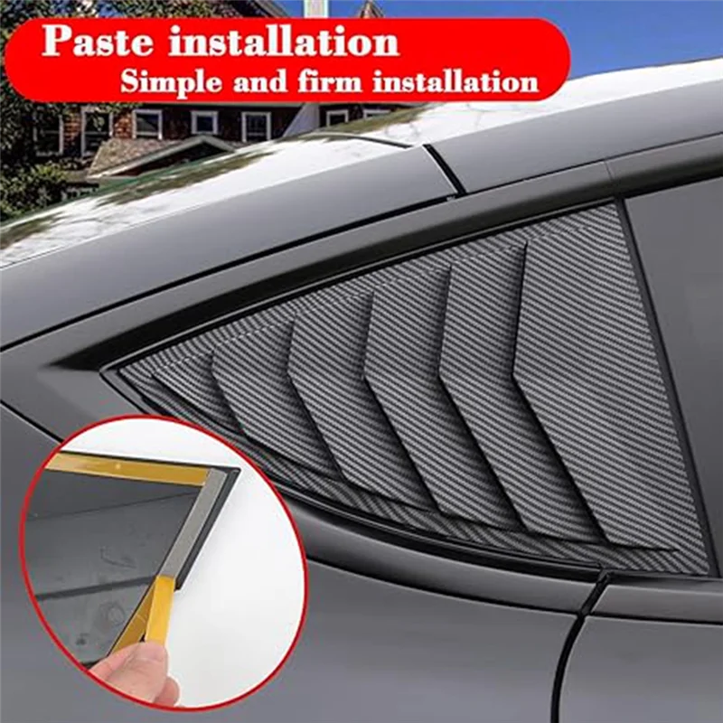 

A77T-2PCS Model Y Side Window Louver Cover Sport Style Replacement Parts Accessories For Tesla Model Y 2021 2022 2023 Accessorie