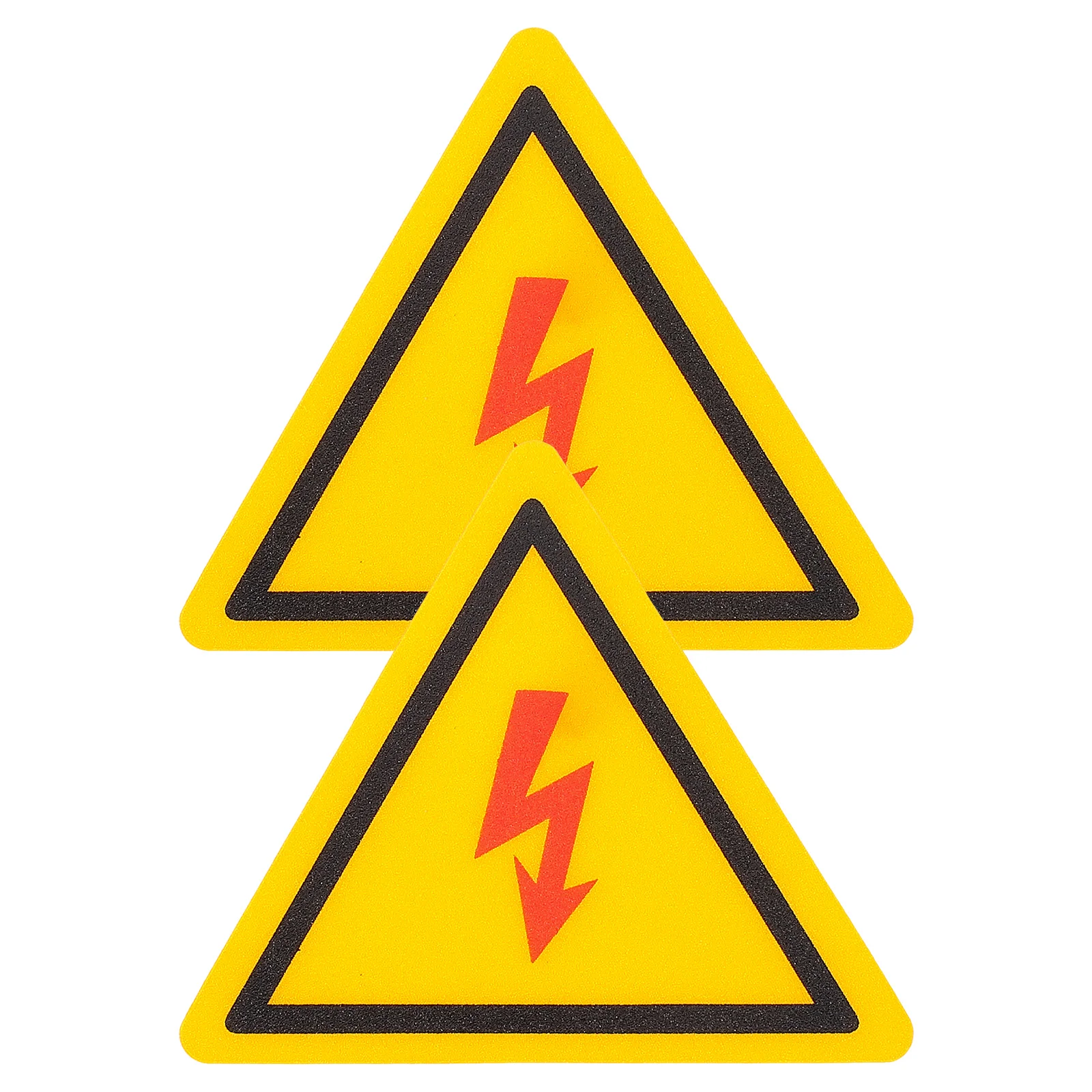 2pcs High Voltage Sticker Warning Sign Electrical Shock Label Oil Resistant Easy Install Decal Panel Electric Fence