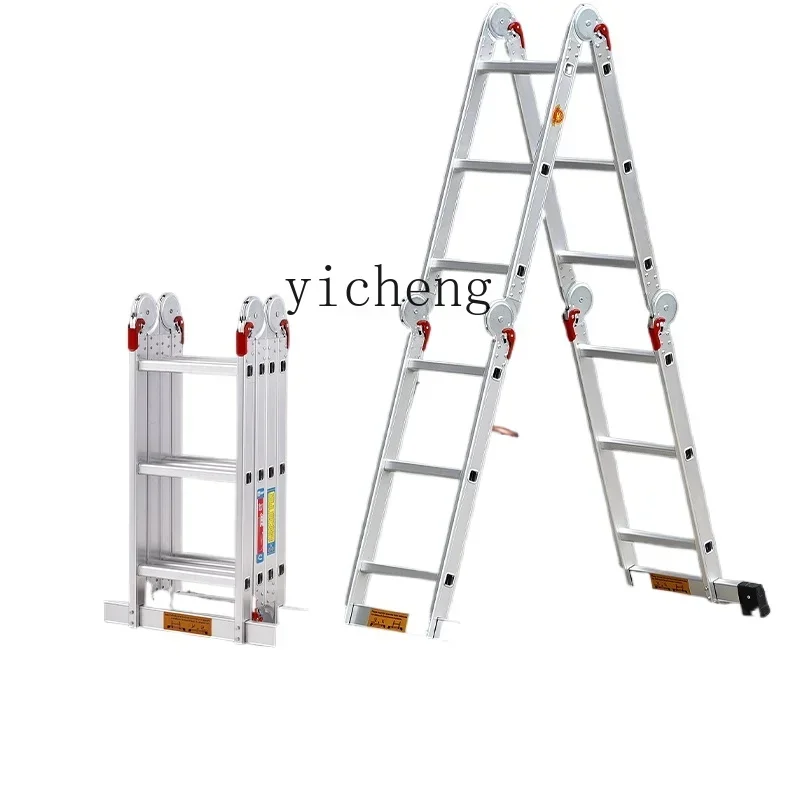 

Многофункциональная складная лестница, бытовая лестница в елочку из алюминиевого сплава, утолщенная инженерная лестница, портативная телескопическая