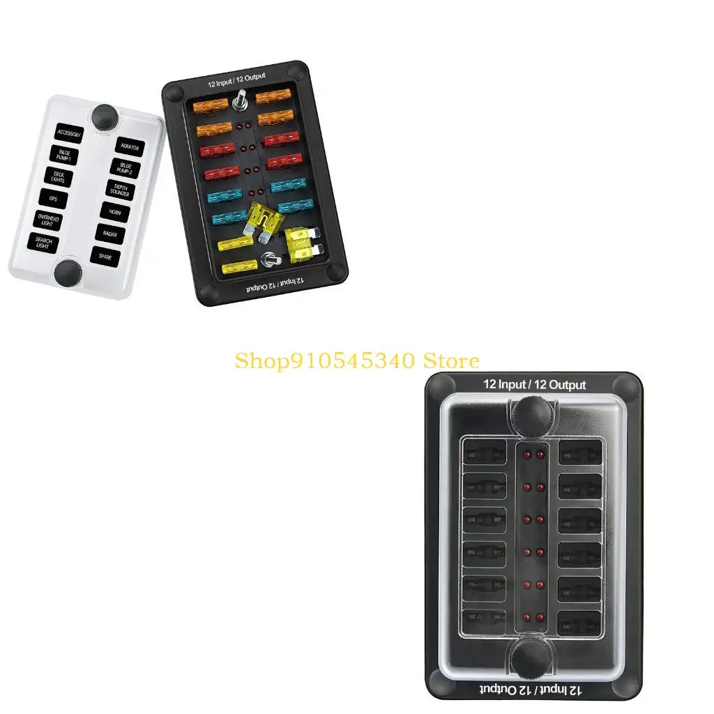 

U2JA Block With Ground Circuit Box Holder for Protection Cover LED Light Indicat