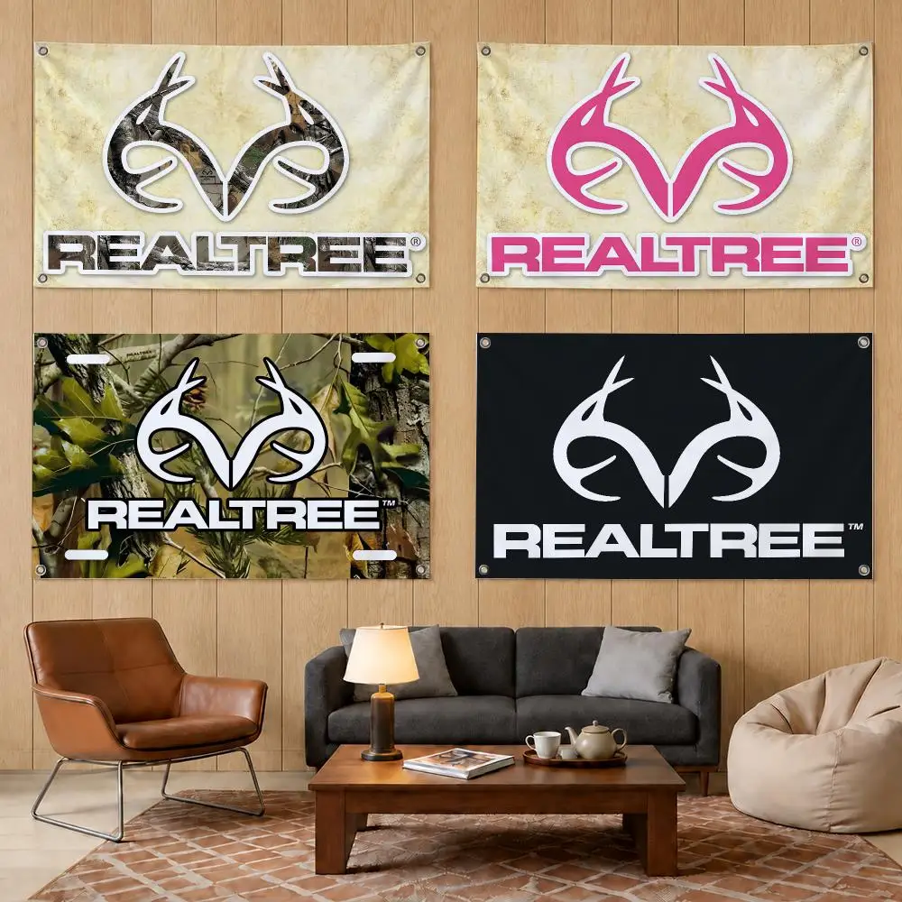 Realtree Camo Hunting Pattern Flags Decorative Banners Suitable For Outdoor Camping Family Parties And Garden Walls Gift