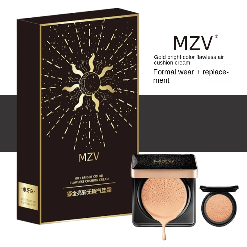 30g MZV Air Cushion Cream Waterproof Foundation with Replacement Full Cover Oil Control Face Base Makeup Soft Baneou Concealer