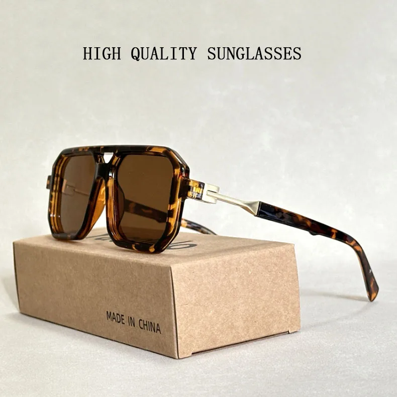 2024 quadratische Sonnenbrille für Männer Vintage-Mode Gläser Sonnenbrille Frauen Trendy Dropshipping Shades Gafas De Sol Hombre Lunette – Detail 3