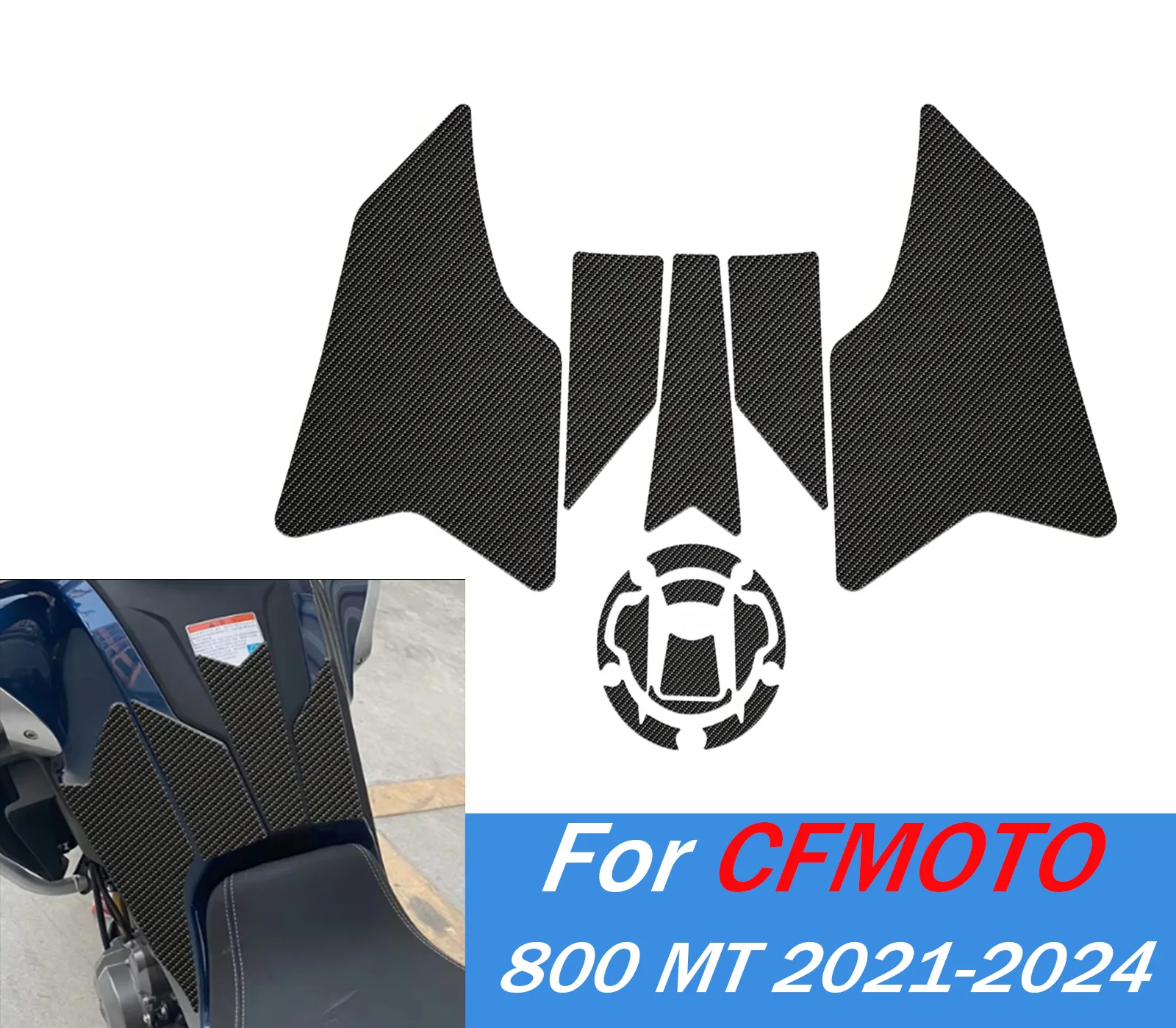

For 800 MT Anti Slip Fuel Tank Stickers Gas Cap Oil Protect Pad For CFMOTO 800 MT 2021 2022 2023 2024 Motorcycle Accessories