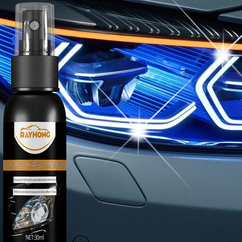 Car Cleaning Agent Set Universal Auto Headlight Repairing Scratches Remove Spray Car Maintenance Renewal Accessories 30/50/100ml