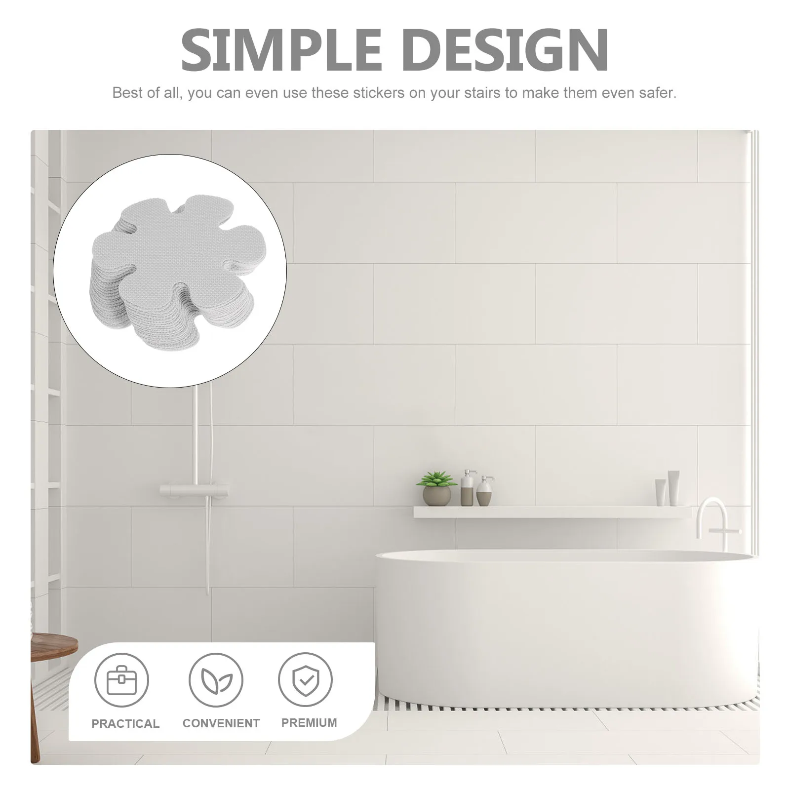 

20pcs Non-Slip Stickers Bathtub Adhesive Decals Safety Floor Stickers Waterproof Bath Shower Stair Tile Wood Floor Home